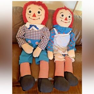 RARE Applause 45" Raggedy Ann & Andy Dolls